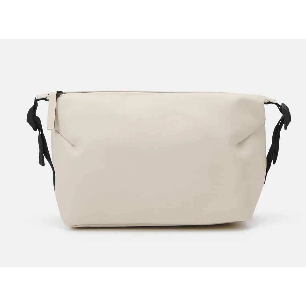 RAINS Hilo Wash Bag W3 in Dune Cream Zip Close Toiletry Travel Pouch